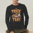 Trick Or Tray Halloween Cafeteria Teacher School Men's Long Sleeve T-Shirt, funny gift