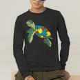 Turtle Puzzle Pieces For Autism Awareness Kids Women Teacher Men's Long Sleeve T-Shirt, funny gift