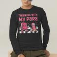 Twinning With My Para Teacher Matching Paraprofessional 70s For Men Women Men's Long Sleeve T-Shirt, funny gift