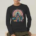 Twinning With My Teacher Bestie Rainbow Matching Teachers Men's Long Sleeve T-Shirt, funny gift
