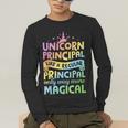 Unicorn Principal Back To School Teacher Appreciation Men's Long Sleeve T-Shirt, funny gift