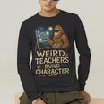 Weird Teachers Build Character Van Bigfoot Art Men's Long Sleeve T-Shirt, funny gift Weird Teachers Build Character Van Bigfoot Art Men's Long Sleeve T-Shirt, funny gift