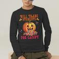 Will Trade Students For Candy Teacher Cute Halloween Pumpkin Men's Long Sleeve T-Shirt, funny gift Will Trade Students For Candy Teacher Cute Halloween Pumpkin Men's Long Sleeve T-Shirt, funny gift