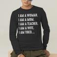 Woman Mom Teacher Wife TIRED T Shirt Cute Mom Teacher Shirts Men's Long Sleeve T-Shirt, funny gift Woman Mom Teacher Wife TIRED T Shirt Cute Mom Teacher Shirts Men's Long Sleeve T-Shirt, funny gift