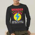 Wonder Teacher Costume Shirt Teacher Halloween Costume Men Women Men's Long Sleeve T-Shirt, funny gift