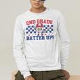 2nd Grade Batter Up Back To School Baseball Teacher Kids Men's Long Sleeve T-Shirt, funny gift