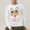 Abstract Cat Art Picatsso Shirt For Art Teachers Men's Long Sleeve T-Shirt, funny gift