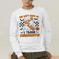 You Can't Scare Me I Teach Kindergarten Teacher Halloween Men's Long Sleeve T-Shirt, funny gift