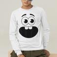 Creepy Carrots Face Teacher Halloween Costume Matching Men's Long Sleeve T-Shirt, funny gift