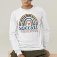 Cute Special Education Leopard Print SPED Teacher Idea Men's Long Sleeve T-Shirt, funny gift