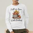 Fall In Love With Reading Book Autumn Teachers Pumpkins Men's Long Sleeve T-Shirt, funny gift Fall In Love With Reading Book Autumn Teachers Pumpkins Men's Long Sleeve T-Shirt, funny gift