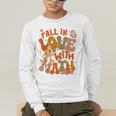 Fall In Love With Science Math Teacher Fall Thanksgiving Men's Long Sleeve T-Shirt, funny gift