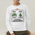 First Educate Then Celebrate Christmas Teacher Winter Break Men's Long Sleeve T-Shirt, funny gift