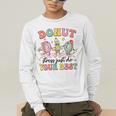 Groovy Donut Stress Just Do Your Best Testing Day Teachers Men's Long Sleeve T-Shirt, funny gift