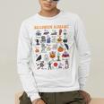 Halloween Alphabet ABCs Learning Kindergarten Teacher Men's Long Sleeve T-Shirt, funny gift