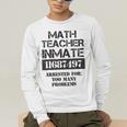 Halloween Math Teacher Prisoner Costume Men's Long Sleeve T-Shirt, funny gift Halloween Math Teacher Prisoner Costume Men's Long Sleeve T-Shirt, funny gift