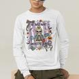 Halloween Skeleton Teacher I'Ll Just Wait Until It's Quiet Men's Long Sleeve T-Shirt, funny gift