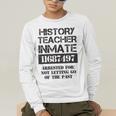 Halloween History Teacher Prisoner Costume Men's Long Sleeve T-Shirt, funny gift