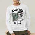Haunted 67 Skeleton Math Teacher Halloween Costume Math Pun Men's Long Sleeve T-Shirt, funny gift Haunted 67 Skeleton Math Teacher Halloween Costume Math Pun Men's Long Sleeve T-Shirt, funny gift