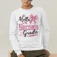 Hello Second Grade First Day Of School Coquette Teacher Girl Men's Long Sleeve T-Shirt, funny gift