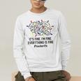 It's Fine I'm Fine Christmas Lights Teacher Xmas Men's Long Sleeve T-Shirt, funny gift It's Fine I'm Fine Christmas Lights Teacher Xmas Men's Long Sleeve T-Shirt, funny gift