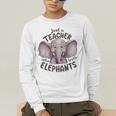 Just a Teacher Who Loves Elephants Elephant Lover Educator Men's Long Sleeve T-Shirt, funny gift