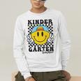 Kindergarten Teacher Hippie Smile Face Back School Men's Long Sleeve T-Shirt, funny gift Kindergarten Teacher Hippie Smile Face Back School Men's Long Sleeve T-Shirt, funny gift