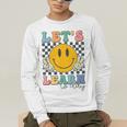 Let's Learn Today Smile Face Back To School For Teacher Kids Men's Long Sleeve T-Shirt, funny gift