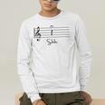 Music Notes Shirt Shh Quarter Fermata Teacher Men's Long Sleeve T-Shirt, funny gift