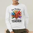 One Thankful Teacher Thanksgiving TurkeyCute Pencil Men's Long Sleeve T-Shirt, funny gift