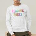 READING ROCKS English Teacher ELA ABCD Read Star Kinder Men's Long Sleeve T-Shirt, funny gift