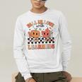 Retro Fall In Love With Learning Autumn Pumpkin Teacher Men's Long Sleeve T-Shirt, funny gift