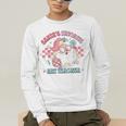 Retro Pink Christmas Santa's Favorite Art Teacher Artist Men's Long Sleeve T-Shirt, funny gift Retro Pink Christmas Santa's Favorite Art Teacher Artist Men's Long Sleeve T-Shirt, funny gift