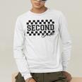 Second Grade Checkered Teacher 1st Day Back To School Women Men's Long Sleeve T-Shirt, funny gift