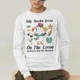 Silly Teacher Goose On The Loose School Out Summer Women Men Men's Long Sleeve T-Shirt, funny gift