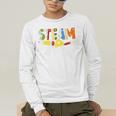 Steam Teacher Science Tech Engineering Arts Maker Men's Long Sleeve T-Shirt, funny gift