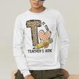 T Is For Teacher’s Aide Back To First Day Of School Leopard Men Women Girls Kids Men's Long Sleeve T-Shirt, funny gift T Is For Teacher’s Aide Back To First Day Of School Leopard Men Women Girls Kids Men's Long Sleeve T-Shirt, funny gift