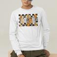 Teacher Appreciation Boho Floral Leopard Checkered Men's Long Sleeve T-Shirt, funny gift