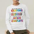 Teacher We Are Like a Box Of Crayons Back To School Men's Long Sleeve T-Shirt, funny gift Teacher We Are Like a Box Of Crayons Back To School Men's Long Sleeve T-Shirt, funny gift