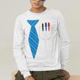 Teacher Tie & Pocket Protector Costume School Men's Long Sleeve T-Shirt, funny gift