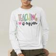 Teaching Is My Jam For Women Teacher Cute Teachers Outfit Men's Long Sleeve T-Shirt, funny gift