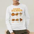 Thankful Syllables Teacher Thanksgiving Educational Kids Men's Long Sleeve T-Shirt, funny gift