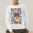 Women Halloween The Teacher Tour Ghosts Pencil Pumpkins Men's Long Sleeve T-Shirt, funny gift