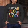 100 Days Of School Teacher And Student Men's Long Sleeve T-Shirt, funny design