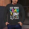 100th Day Of School Get Your Cray On Teacher Men's Long Sleeve T-Shirt, funny design 100th Day Of School Get Your Cray On Teacher Men's Long Sleeve T-Shirt, funny design
