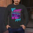 1st Grade Is My Jam Vintage 80s 80's Teacher Student Retro Men's Long Sleeve T-Shirt, funny design 1st Grade Is My Jam Vintage 80s 80's Teacher Student Retro Men's Long Sleeve T-Shirt, funny design