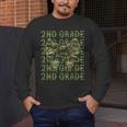 2nd Grade Teacher Student Camo Bow Back To School Men's Long Sleeve T-Shirt, funny design 2nd Grade Teacher Student Camo Bow Back To School Men's Long Sleeve T-Shirt, funny design