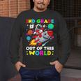 2nd Grade Is Out Of This World Space Rocket Planets Teacher Men's Long Sleeve T-Shirt, funny design 2nd Grade Is Out Of This World Space Rocket Planets Teacher Men's Long Sleeve T-Shirt, funny design