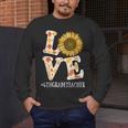 4th Grade Teacher Love Autumn Fall Sunflower Appreciation Men's Long Sleeve T-Shirt, funny design