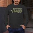 6 7 Army Pattern Meme Square Root 4489 Slang Math Teacher Men's Long Sleeve T-Shirt, funny design